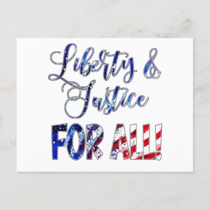 Carte Postale Liberté Et Justice Pour Tous