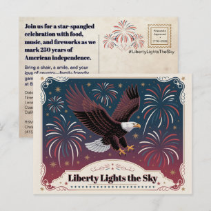 Carte Postale Liberté Illumine le Ciel • 1776–2026 Objet de Coll