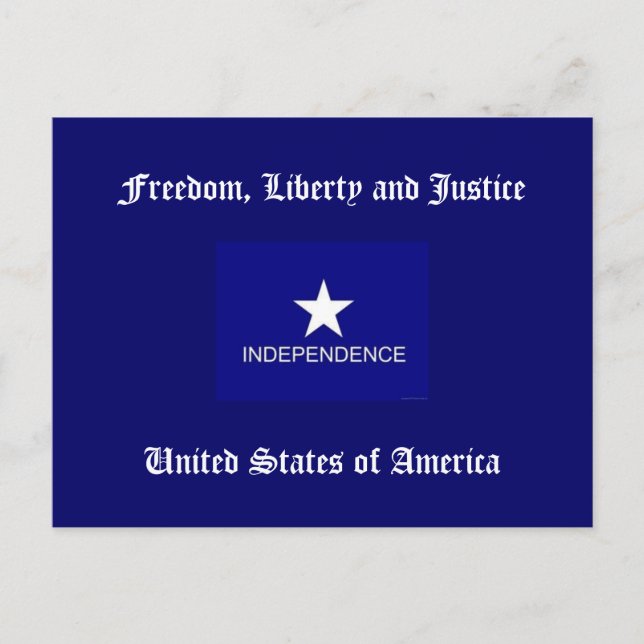 Carte Postale Liberté, liberté et justice (Devant)