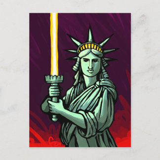 Carte Postale Liberté Lightsaber