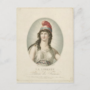 Carte Postale Liberté, Patron des Français, gravée par Ruotte