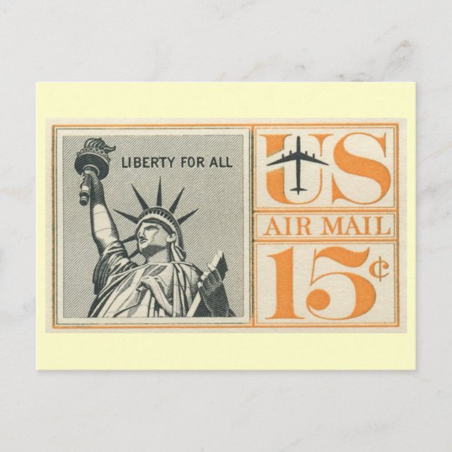 Carte Postale Liberté pour tous, Statue de la Liberté (Devant)