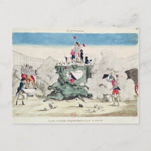 Carte Postale Liberté renversant la statue du Grand