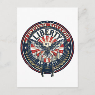 Carte Postale Liberty Aviator Patriotique Aviation Patriotique V