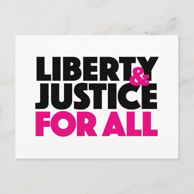 Carte Postale Liberty & Justice pour tous (Devant)