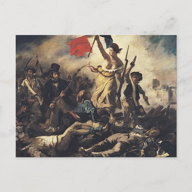 Carte Postale Liberty Leading the People par Eugene Delacroix (Devant)