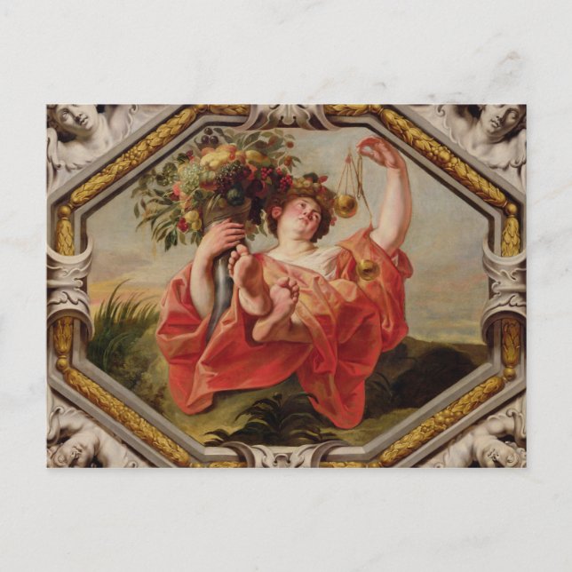 Carte Postale Libra, des signes du Zodiaque (Devant)