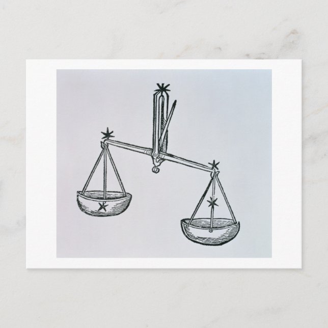 Carte Postale Libra (les Scales) une illustration de "Poeti" (Devant)