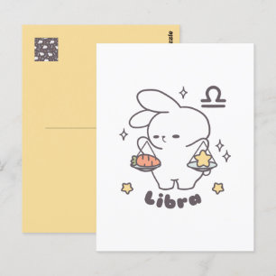 Carte Postale Libra Loppi Tokki Bunny Série Zodiaque