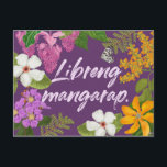 Carte Postale "Libreng mangarap" Motivationnel philippin<br><div class="desc">Libreng mangarap,  qui signifie "rêver est gratuit",  formule philippine carte postale motivante. L'illustration présente des fleurs indigènes philippines (dans le sens des aiguilles d'une montre à gauche) : Medinilla magnifica,  Pterocarpus indicus,  Gardenia mutabilis Reinw. ex Blume,  Dillenia Philippinensis,  Lagerstroemia speciosa Voir mon processus d'illustration à l'adresse http://www.instagram.com/arncyn :)</div>