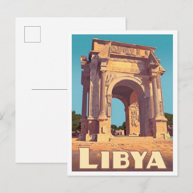 Carte Postale Libya Vintage Travel  (Devant / Derrière)