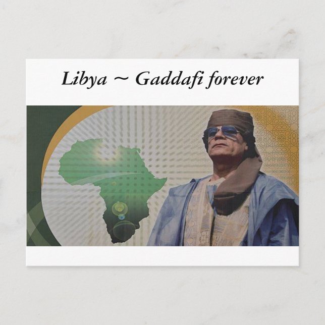 Carte Postale Libye ~ Kadhafi pour toujours (Devant)