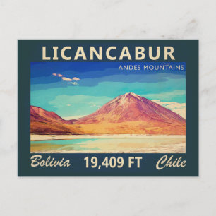 Carte Postale Licancabur Amérique du Sud Vintage