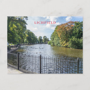 Carte postale Lichfield Minster Pool vue