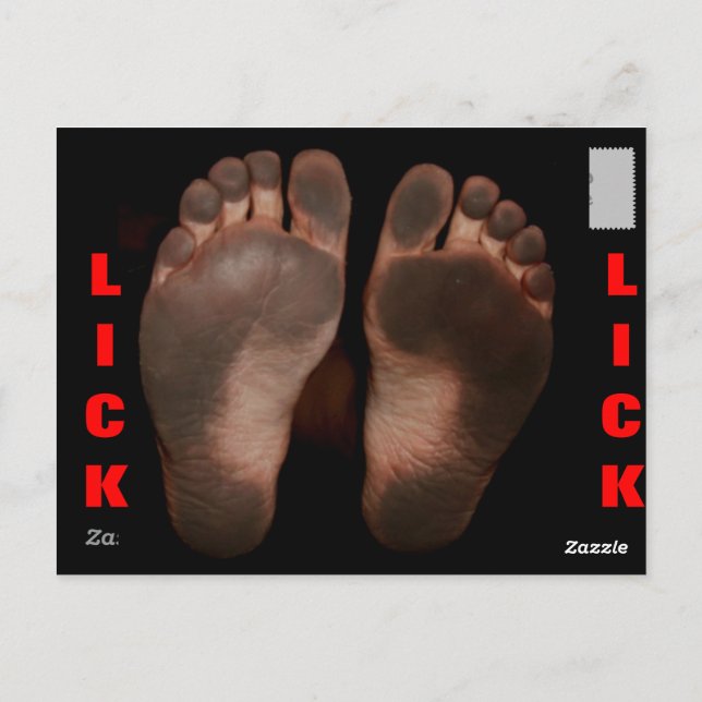 CARTE POSTALE LICK MES PIEDS (Dos)