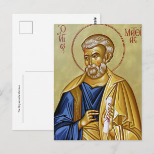 Carte Postale L'icône chrétienne orthodoxe du saint apôtre Matth