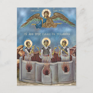 Carte Postale L'icône orthodoxe chrétienne des trois saints jeun