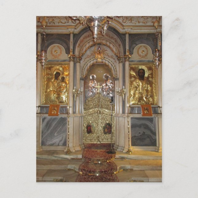 Carte Postale L'iconostase, église des Métamorphes, Syros (Devant)