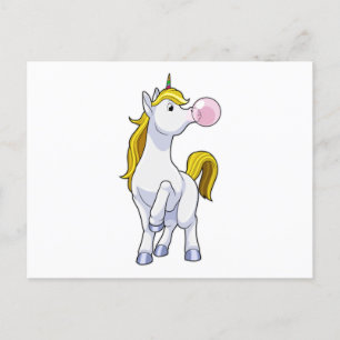 Carte Postale Licorne avec Chewing-gum