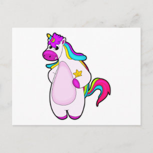 Carte Postale Licorne avec étoile