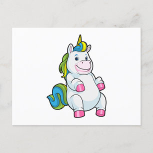 Carte Postale Licorne avec gros Ventre