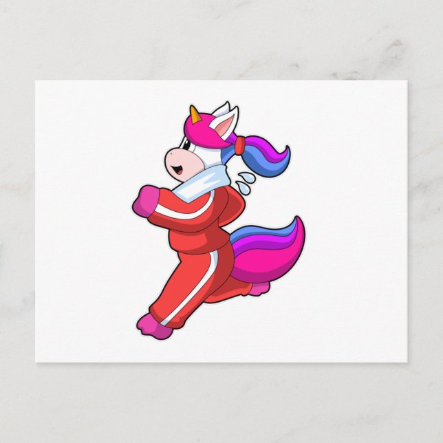Carte Postale Licorne en course (Devant)