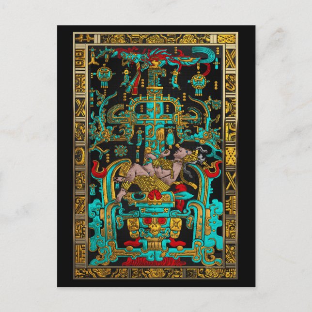 Carte Postale Lid of Great Tomb of Pakal - Astronaut Palenque (Devant)