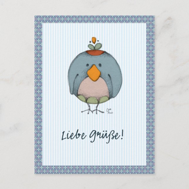 Carte Postale Liebe Grüße ! (Devant)