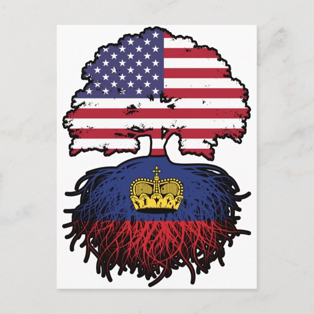 Carte Postale Liechtenstein Amérique États-Unis (Devant)