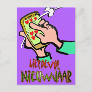 Carte Postale Liefdevol Nieuwjaar Swipe Briefkaart