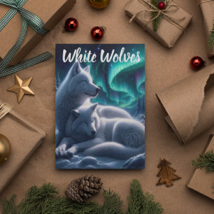 Carte Postale Lien éthéré Loups blancs au repos