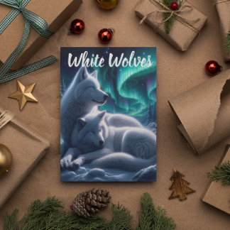 Carte Postale Lien éthéré Loups blancs au repos