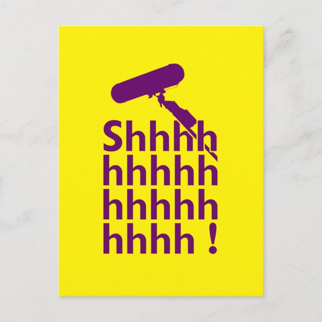 Carte Postale Lieu amusant Sound Recordist Shhhh (Devant)