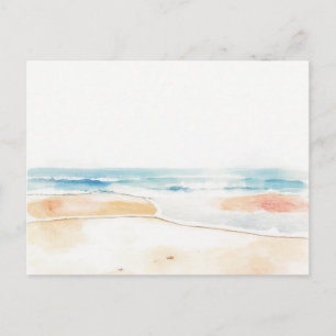 Carte Postale Lieu heureux de la plage à l'aquarelle