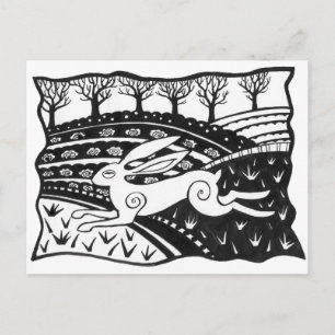 Carte Postale Lièvre bondissant
