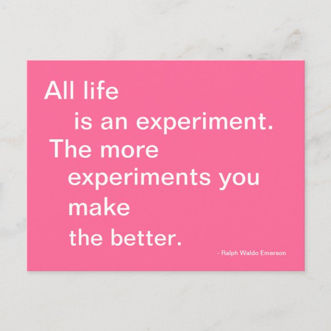 Carte postale Life Experiment Quotable (Devant)