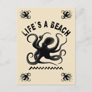 Carte Postale Life is a Beach - Drôle été Citation Design