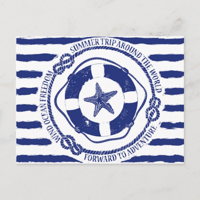 Carte Postale Lifebuoy Et Starfish (Devant)