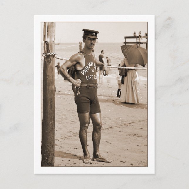 Carte Postale Lifeguard Brighton Beach 1905 (Devant)