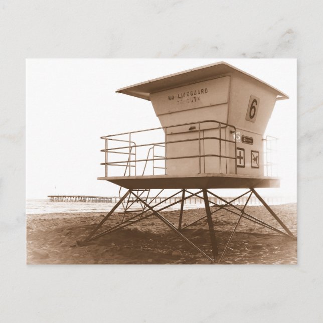 Carte Postale Lifeguard Tower Ventura Beach (Devant)