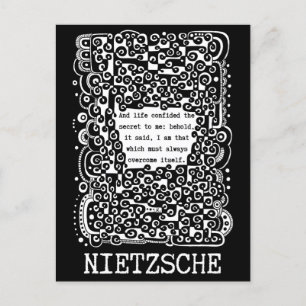 Carte Postale Lifes SECRET citation de Nietzsche