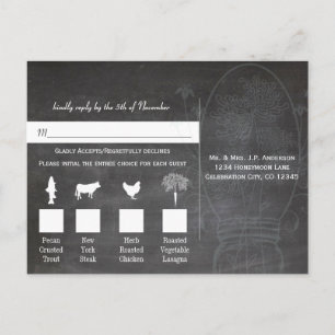 Carte Postale Light Aqua Blue Mason Jar Chalkboard Mariage