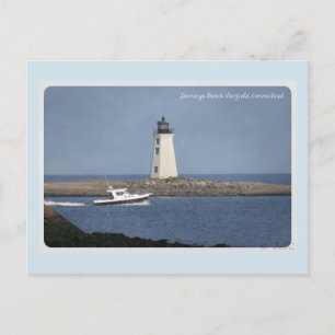Carte Postale Lighthouse Jennings Beach Fairfield Connecticut