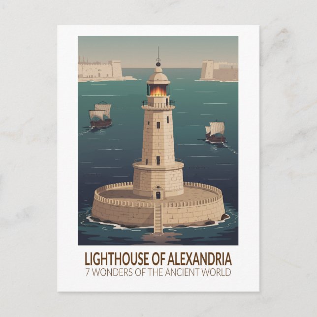 Carte Postale Lighthouse of Alexandria 7 Wonders of the World (Devant)