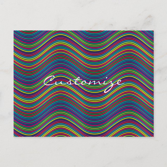 Carte Postale Ligne Abstraite cool de Wavy art Thunder_Cove (Devant)