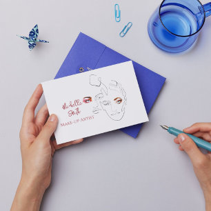 Carte Postale Ligne art Mode maquillage, maquillage marque artis