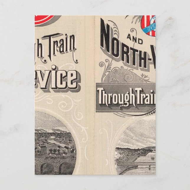 Carte Postale Ligne Chicago et North Western (Devant)
