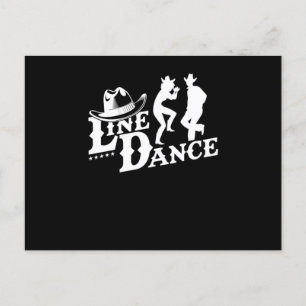 Carte Postale Ligne Danse Pays Ligne Danse Bottes Musique Cadeau