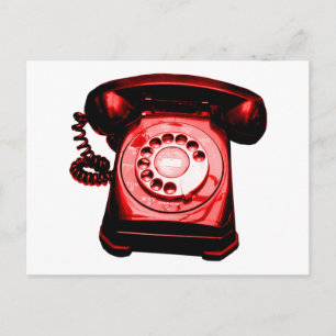 Carte Postale Ligne d'assistance en rouge