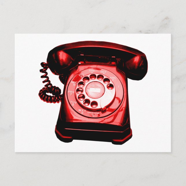Carte Postale Ligne d'assistance en rouge (Devant)
